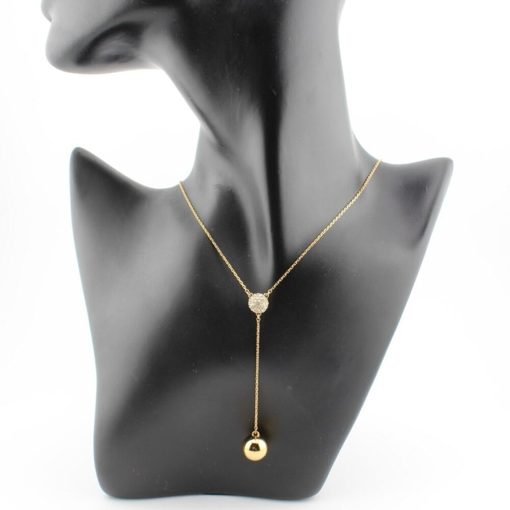 Kate Spade New York Gold Crystal Confetti Pave Ball Charm Necklace